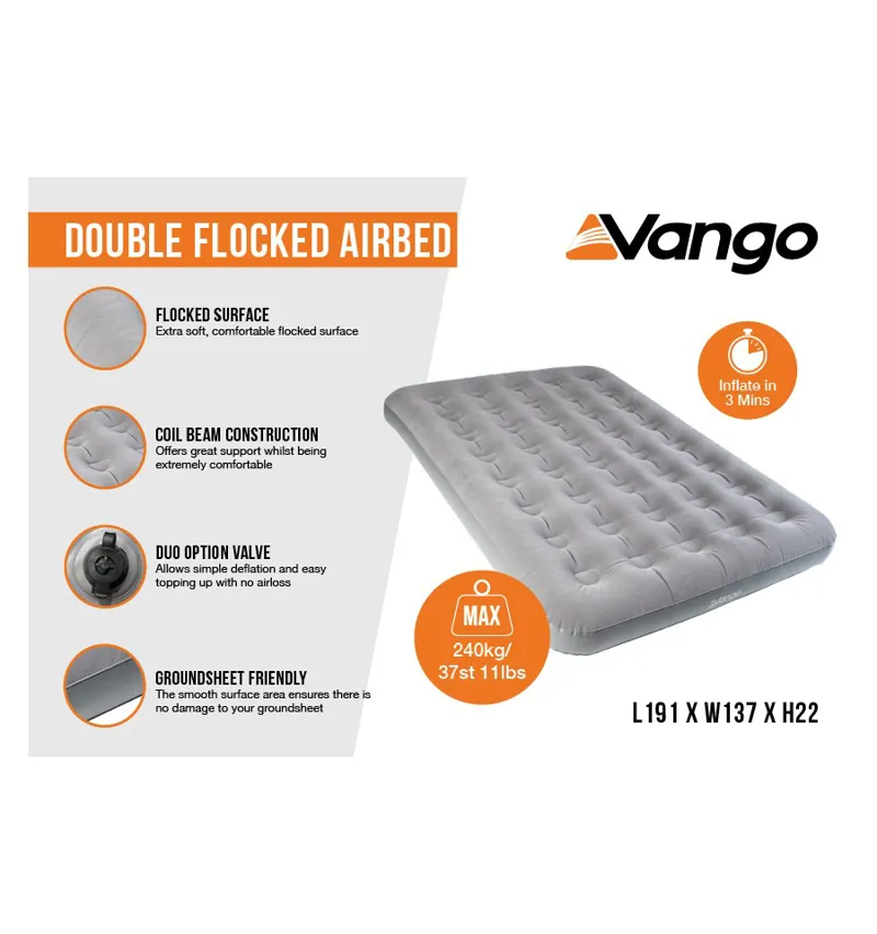 Vango Double Flocked Airbed-1
